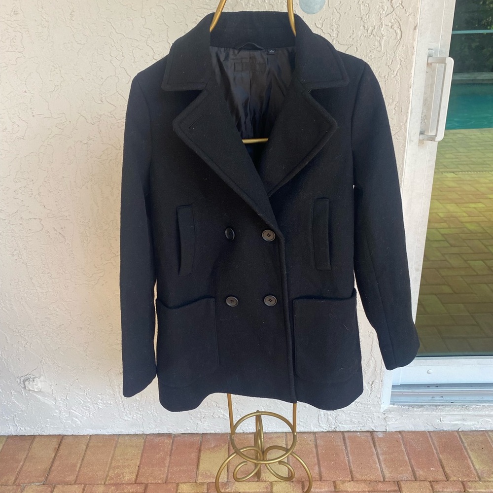 Uniqlo Black Pea Coat